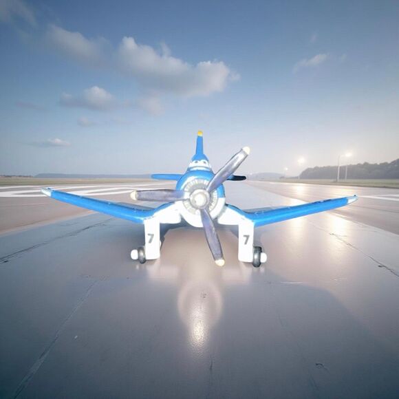 Disney Pixar Planes #7 Skipper Riley Die Cast Airplane Toy Aircraft A40 - Picture 2 of 9